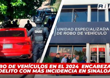 Robo de vehículos en el 2024 encabeza el delito con más incidencia en Sinaloa