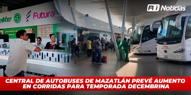 Central de Autobuses de Mazatlán prevé aumento en corridas para temporada decembrina