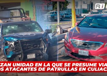 Localizan unidad en la que se presume viajaban los atacantes de patrullas en Culiacán