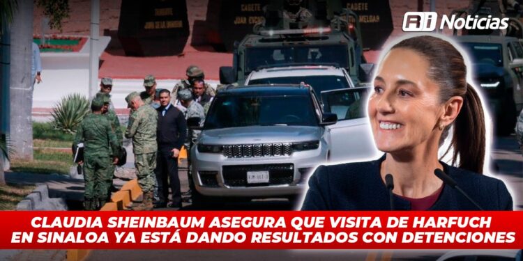 Claudia Sheinbaum asegura que visita de Harfuch en Sinaloa ya está dando resultados con detenciones