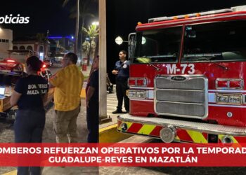 Bomberos refuerzan operativos por la temporada Guadalupe-Reyes en Mazatlán