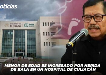 Menor de edad es ingresado por herida de bala en un hospital de Culiacán