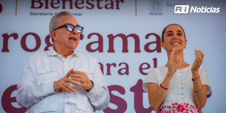 Rocha recibe en Mazatlán a la presidenta Claudia Sheinbaum en su primera visita a Sinaloa