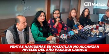 Ventas navideñas en Mazatlán no alcanzan niveles del año pasado: CANACO