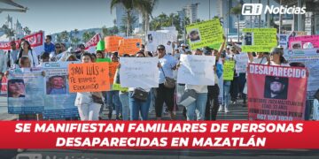 Se manifiestan familiares de personas desaparecidas en Mazatlán