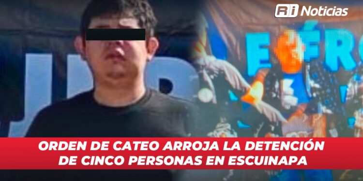 Orden de cateo arroja la detención de cinco personas en Escuinapa