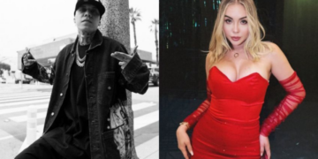 Maya Nazor le responde a Santa Fe Klan, muestra que el cantante va con hombres armados por su hijo