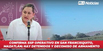 Confirma SSP operativo en San Francisquito, Mazatlán; hay detenidos y decomiso de armamento