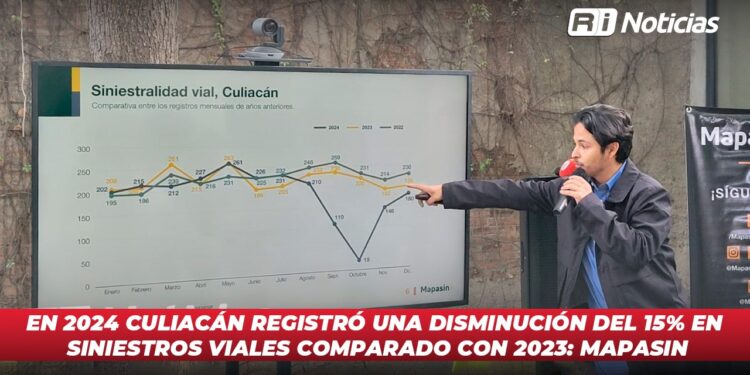 En 2024 Culiacán registró una disminución del 15% en siniestros viales comparado con 2023: Mapasin