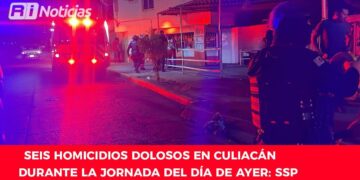 Seis homicidios dolosos en Culiacán durante la jornada del día de ayer: SSP