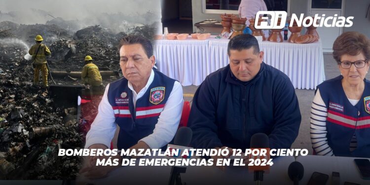 Bomberos Mazatlán atendió 12 por ciento más de emergencias en el 2024