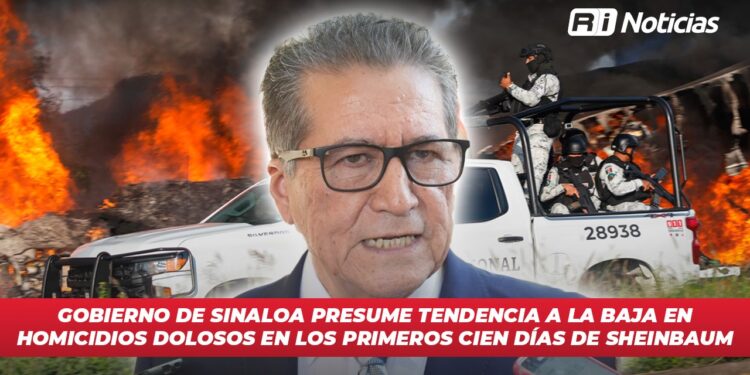 Gobierno de Sinaloa presume tendencia a la baja en homicidios dolosos en los primeros cien días de Sheinbaum
