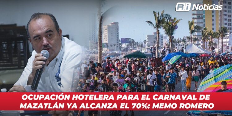 Mazatlán registra un 70% en reservación hotelera para el Carnaval 2025: Memo Romero