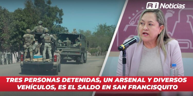 Tres personas detenidas, un arsenal y diversos vehículos, es el saldo en San Francisquito