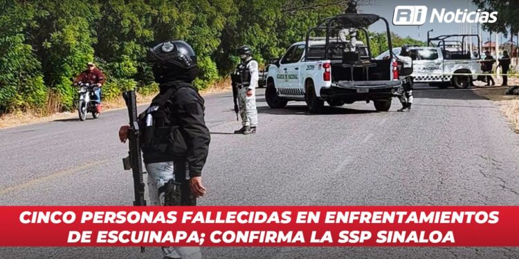 Cinco personas fallecidas en enfrentamientos de Escuinapa; confirma la SSP Sinaloa