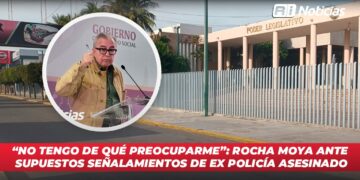 “No tengo de qué preocuparme”: Rocha Moya ante el presunto señalamiento de expolicía asesinado