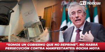 “Somos un gobierno que no reprime”, no habrá persecución contra manifestantes: Rocha Moya