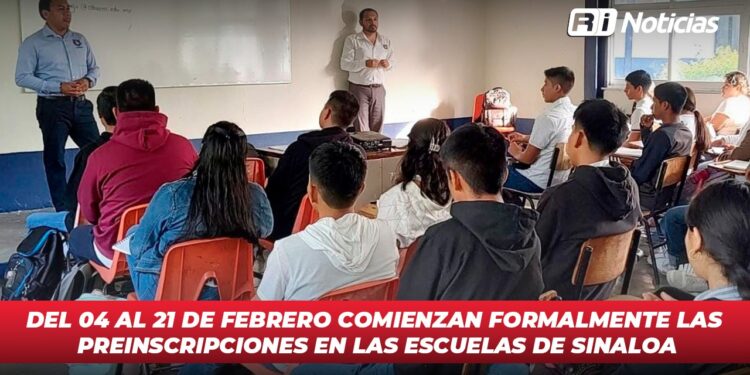 Del 04 al 21 de febrero comienzan formalmente las preinscripciones en las escuelas de Sinaloa