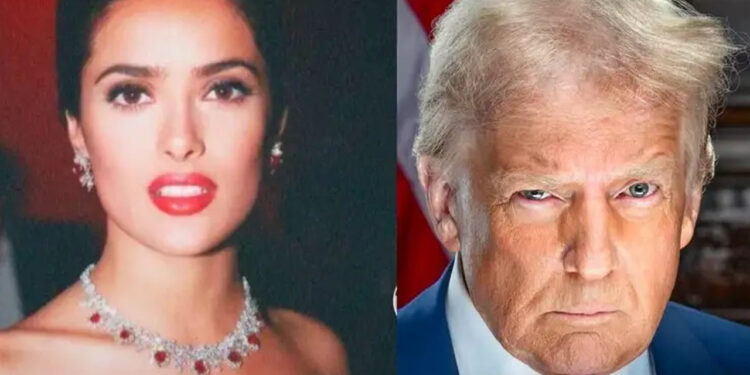 Salma Hayek revela que Donald Trump la cortejó y pudo haber sido Primera Dama de Estados Unidos