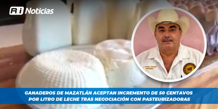 Ganaderos de Mazatlán aceptan incremento de 50 centavos por litro de leche tras negociación con pasteurizadoras