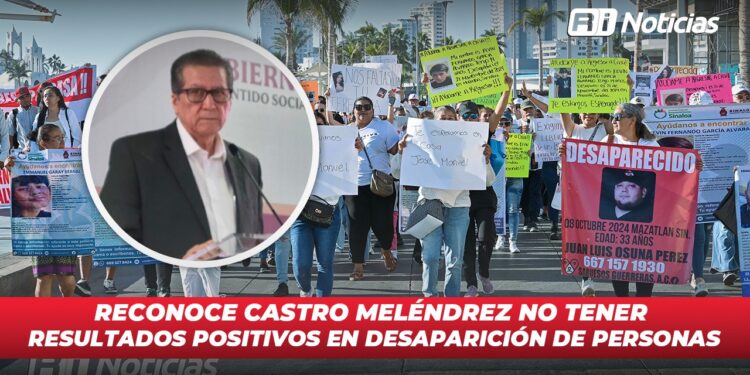 Reconoce Castro Meléndrez no tener resultados positivos en desaparición de personas