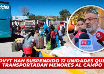 DVyT han suspendido 12 unidades que transportaban menores al campo