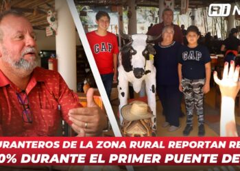 Restauranteros de la zona rural reportan repunte del 20% durante el primer puente del año