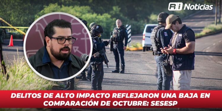 Delitos de alto impacto reflejaron una baja en comparación de octubre: SESESP