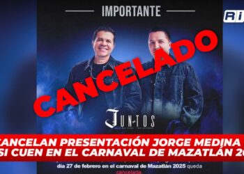 Cancelan presentación Jorge Medina y Josi Cuen en el Carnaval de Mazatlán 2025