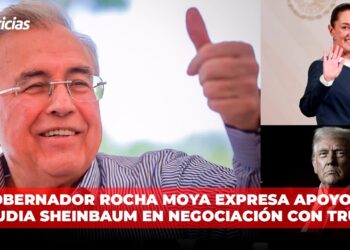 Gobernador Rocha Moya expresa apoyo a Claudia Sheinbaum en negociación con Trump