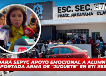 Brindará SEPyC apoyo emocional a alumno que portada arma de “juguete” en ETI #85