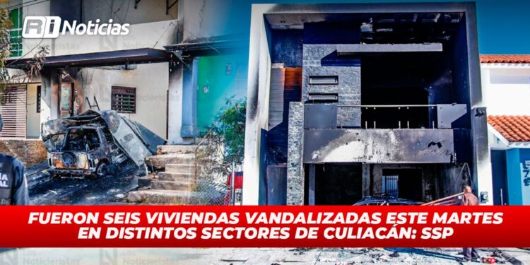 Fueron seis viviendas vandalizadas este martes en distintos sectores de Culiacán: SSP