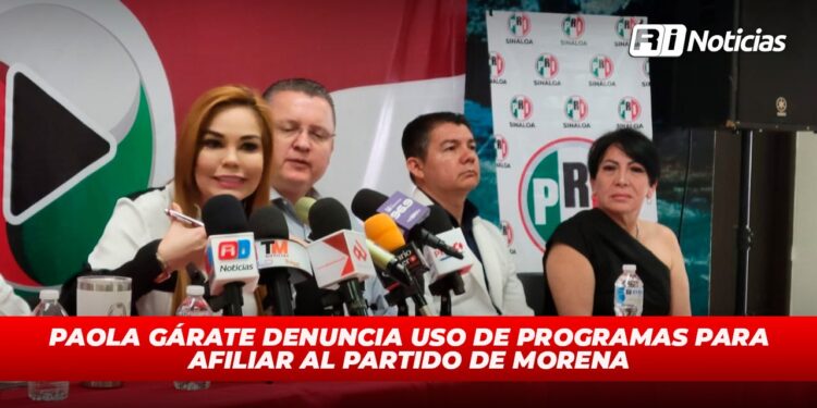 Paola Gárate denuncia uso de programas para afiliar al partido de MORENA