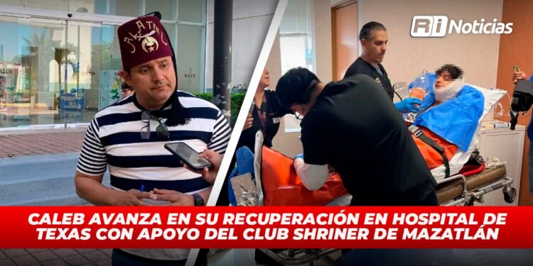 Caleb avanza en su recuperación en Hospital de Texas con apoyo del Club Shriner de Mazatlán.