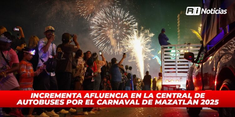 Incrementa afluencia en la Central de Autobuses por el Carnaval de Mazatlán 2025