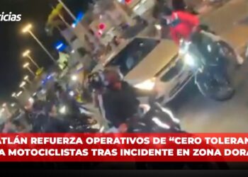 Mazatlán refuerza operativos de “Cero Tolerancia” para motociclistas tras incidente en la Zona Dorada