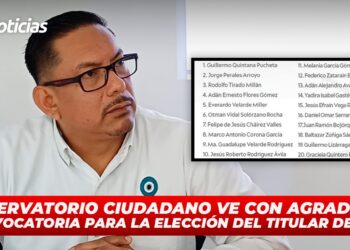 Observatorio Ciudadano ve con agrado la convocatoria para la elección del titular del OIC