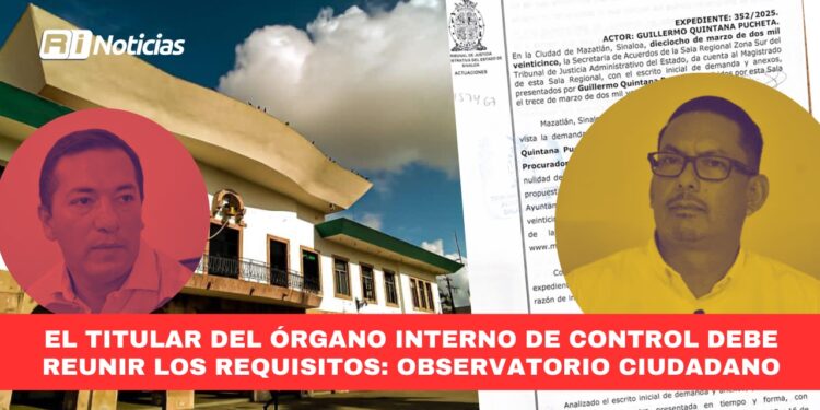 El titular del órgano interno de control debe reunir los requisitos: Observatorio Ciudadano