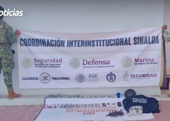 Equipo táctico y puntas de acero son asegurados en Guamúchil