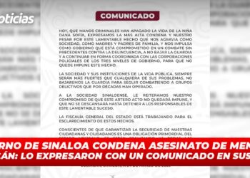 Gobierno de Sinaloa condena asesinato de menor en Culiacán: lo expresaron con un comunicado en sus redes