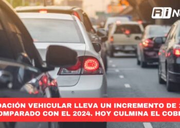 Recaudación vehicular lleva un incremento de 100 mdp comparado con el 2024. Hoy culmina el cobro