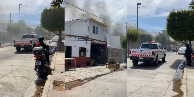 Se incendia vivienda en la colonia Las Vegas, en Culiacán