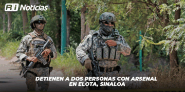 Detienen a dos personas con arsenal en Elota, Sinaloa