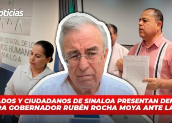 Abogados y ciudadanos de Sinaloa presentan denuncia contra gobernador Rubén Rocha Moya ante la CEDH