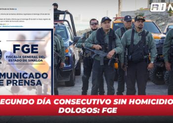 Segundo día consecutivo sin homicidios dolosos: FGE