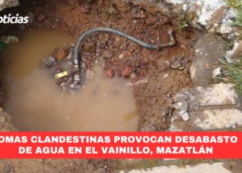 Tomas clandestinas provocan desabasto de agua en El Vainillo, Mazatlán