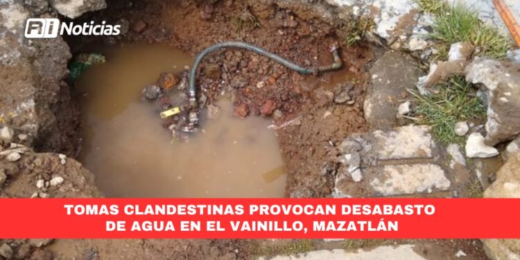 Tomas clandestinas provocan desabasto de agua en El Vainillo, Mazatlán