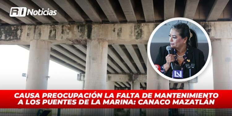 Causa preocupación la falta de mantenimiento a los puentes de La Marina: Canaco Mazatlán