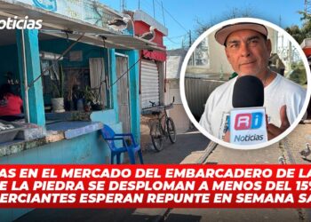 Ventas en el mercado del Embarcadero de la Isla de la Piedra se desploman a menos del 15%: comerciantes esperan repunte en Semana Santa