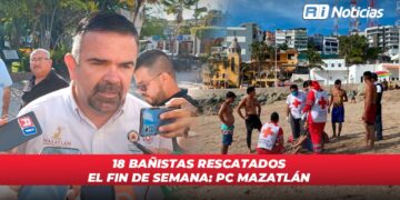 18 bañistas rescatados el fin de semana: PC Mazatlán